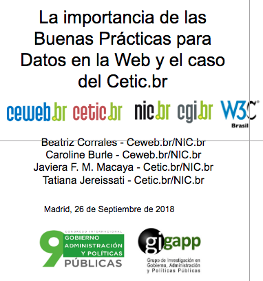 La importancia de las Buenas Prácticas para Datos en la Web y el caso del Cetic.br